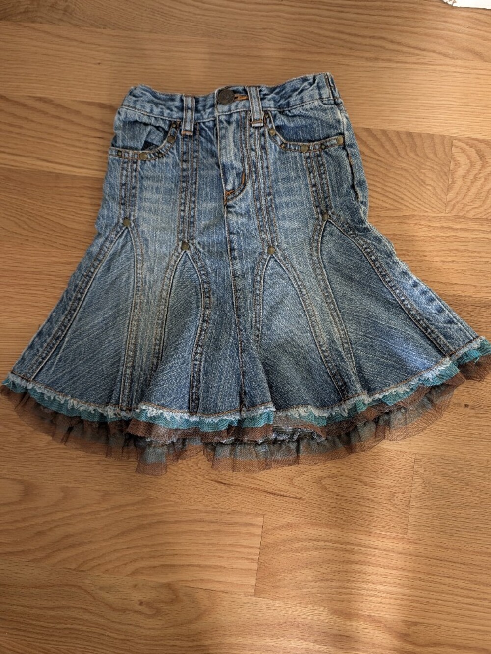 Vintage Y2K Mary-Kate and Ashley blue denim mermaid skirt - 4T